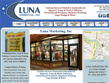 Tablet Screenshot of lunamarketinginc.com